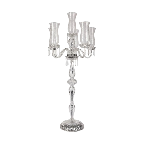 Silver Clear Candelabras