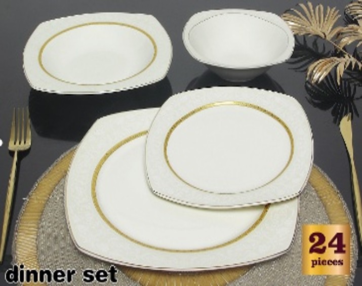 طقم أطباق سيراميك - 24PCS-1800