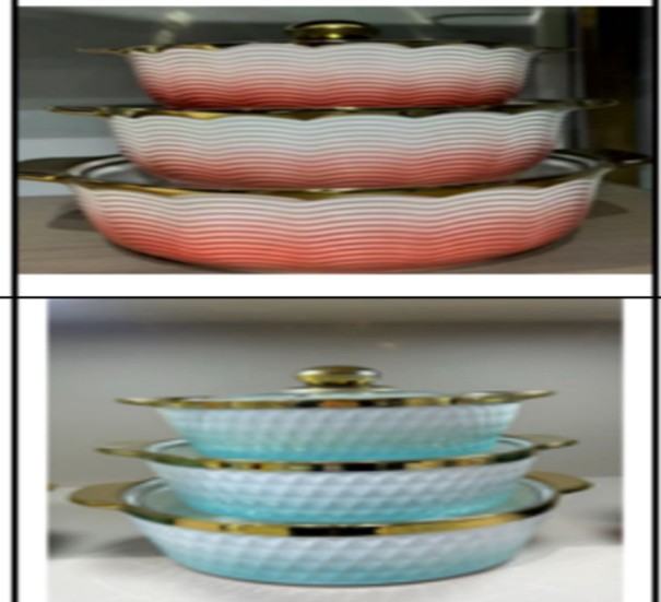 3pcs/set soup pot - 3pcs/set pink
