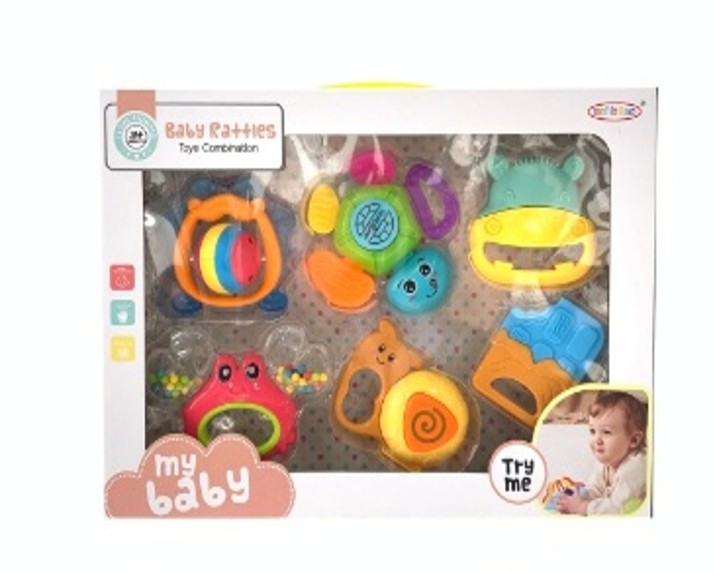 6 Pieces Baby's Rattle - 8418