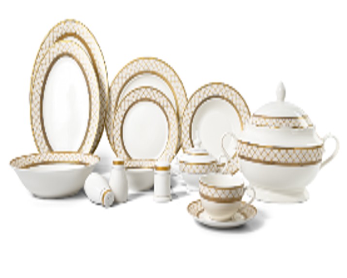 طقم أطباق سيراميك - 82PCS-1